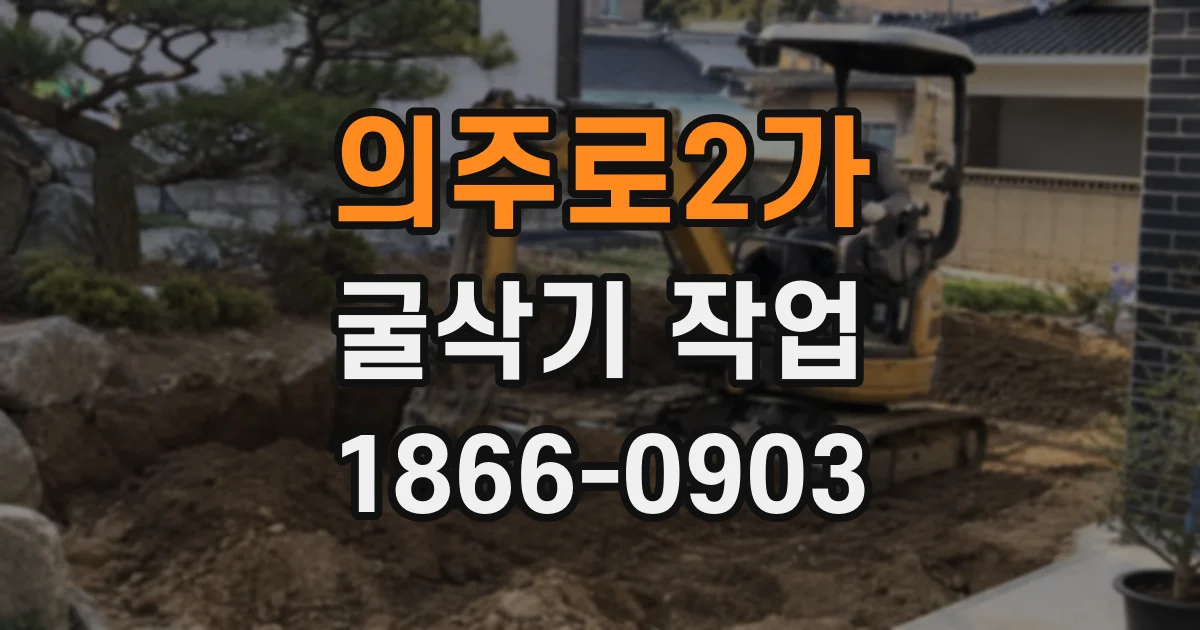 의주로2가 굴삭기 작업