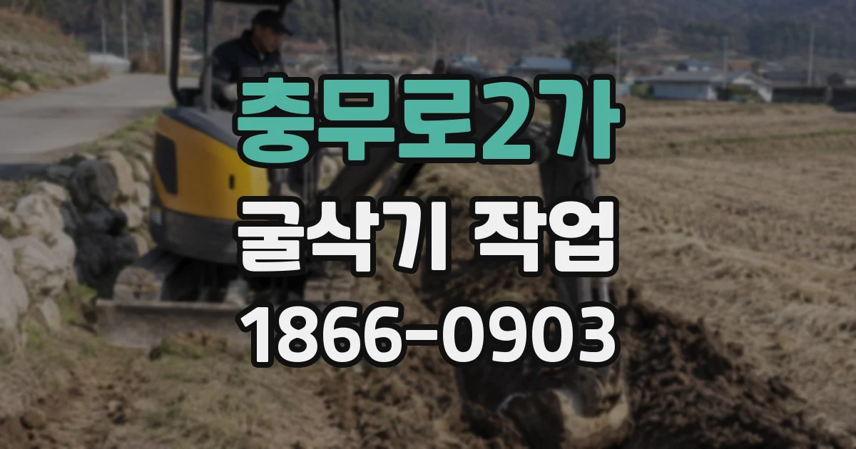 충무로2가 굴삭기 작업