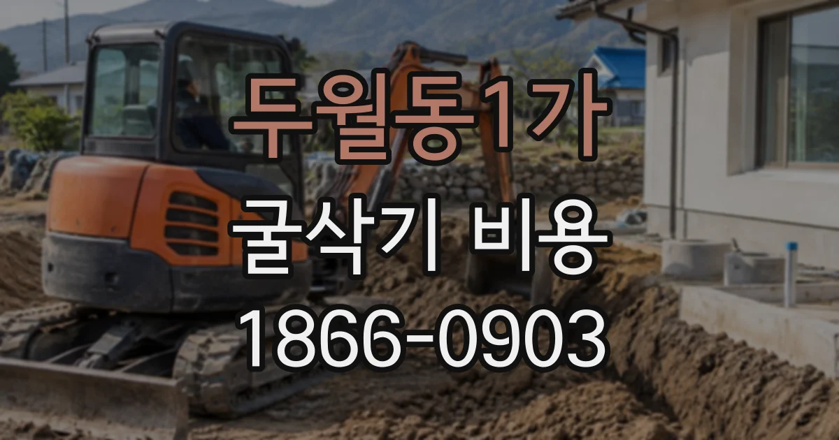 두월동1가 굴삭기비용