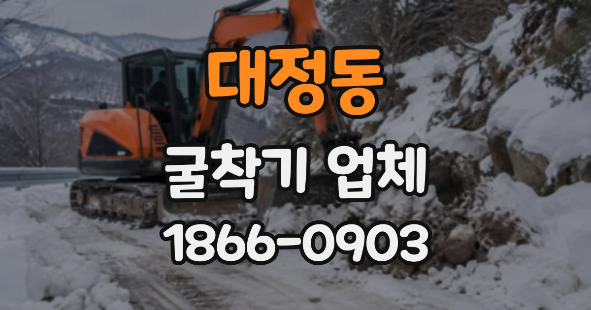 대정동 굴착기업체
