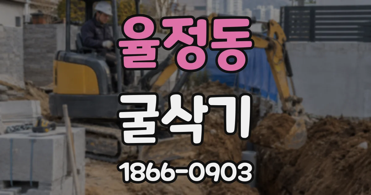 율정동 굴삭기