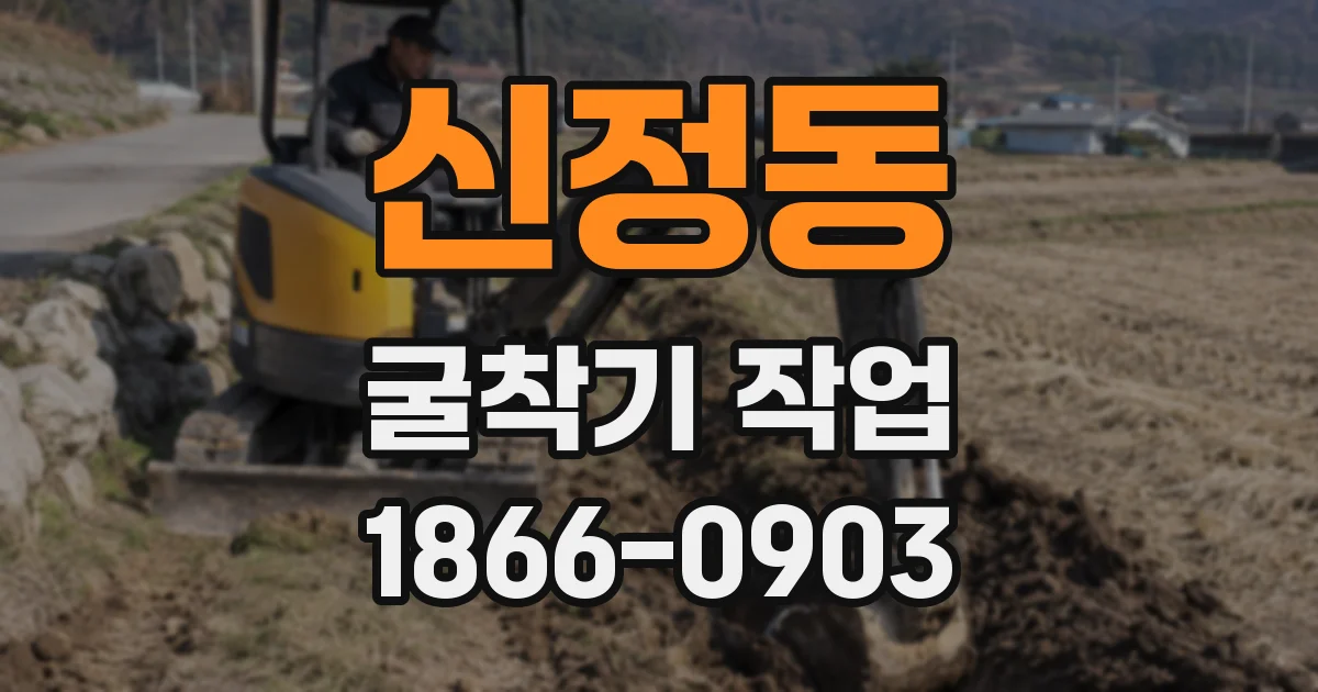 신정동 굴착기 작업