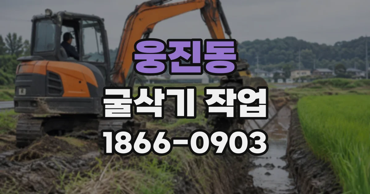 웅진동 굴삭기작업