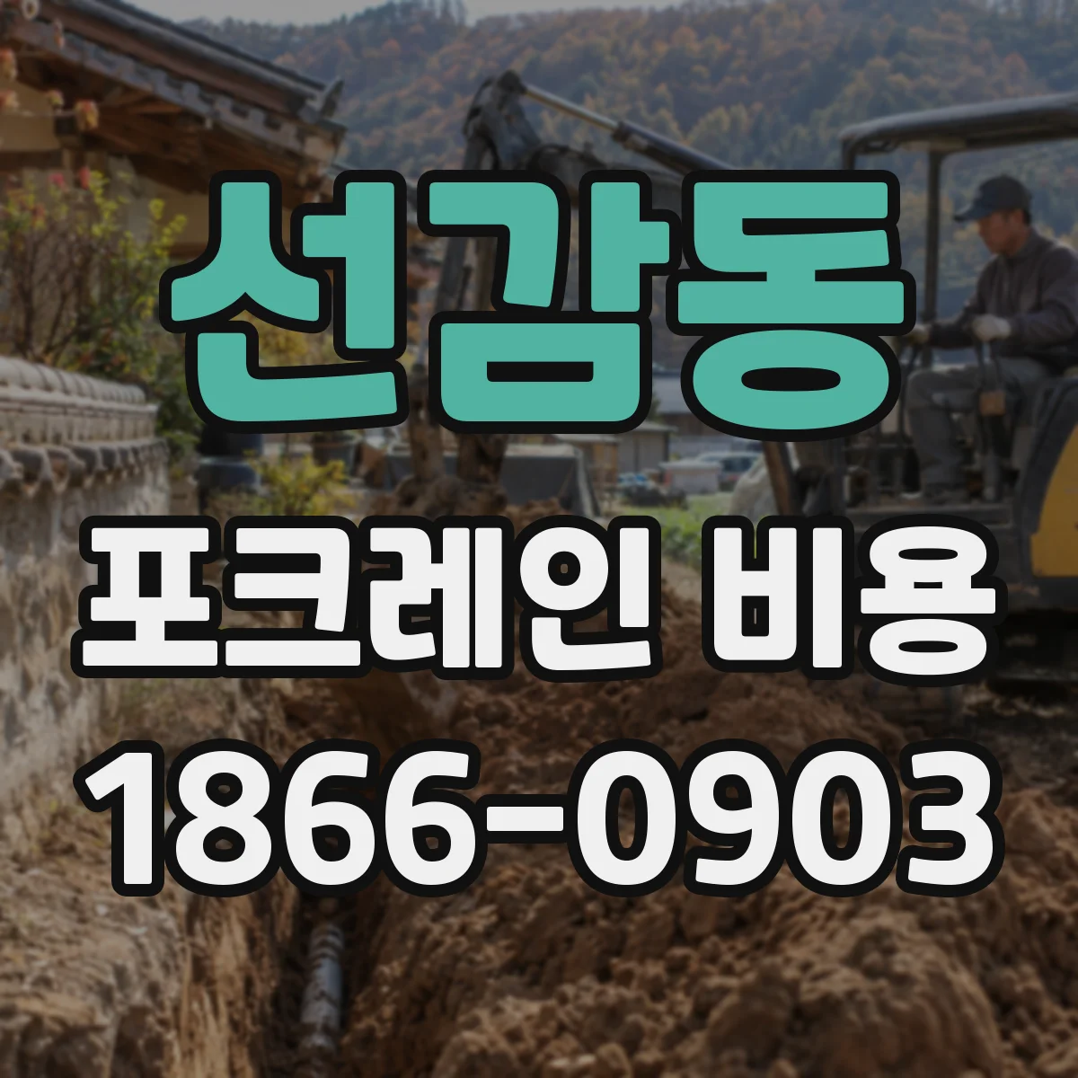 선감동 포크레인 비용