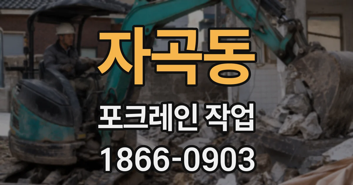 자곡동 포크레인 작업