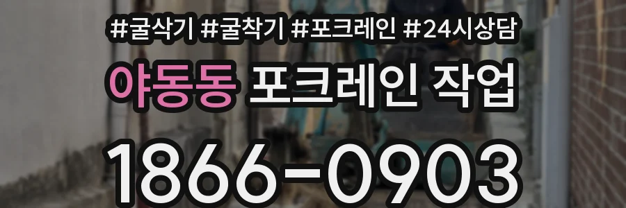 야동동 포크레인 작업