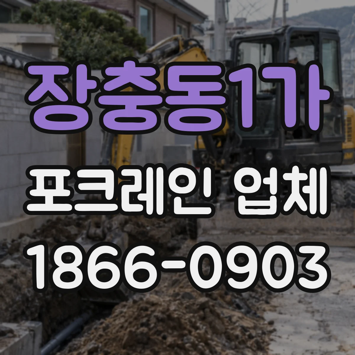 장충동1가 포크레인 업체