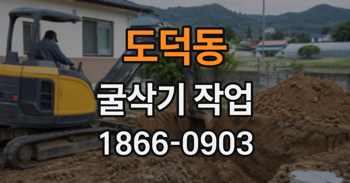도덕동 굴삭기작업