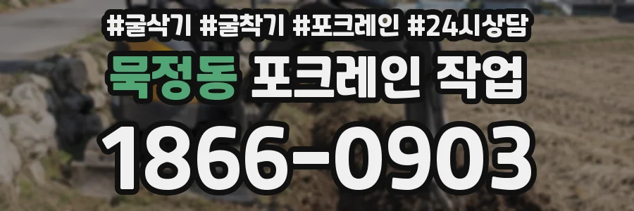 묵정동 포크레인 작업