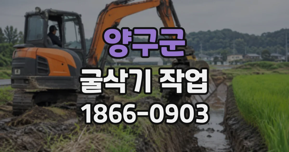 양구군 굴삭기작업