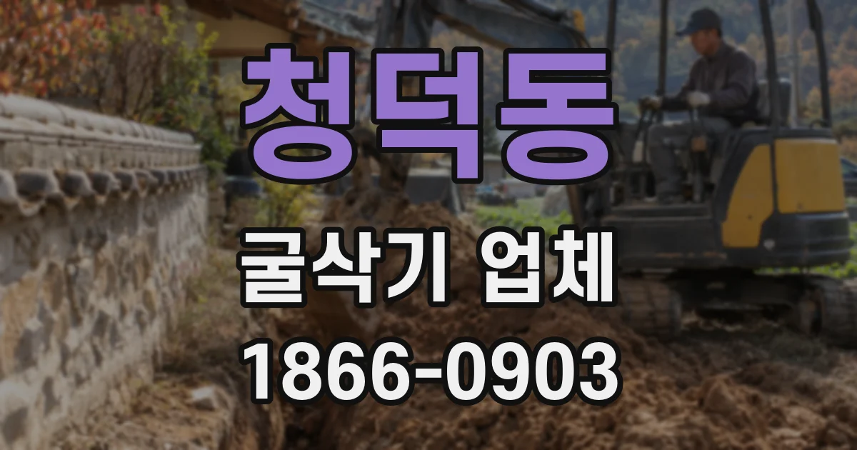 청덕동 굴삭기 업체