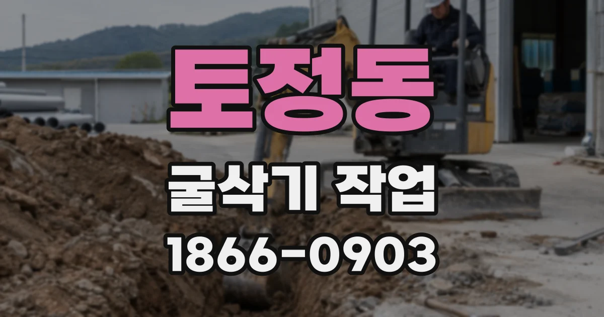 토정동 굴삭기 작업