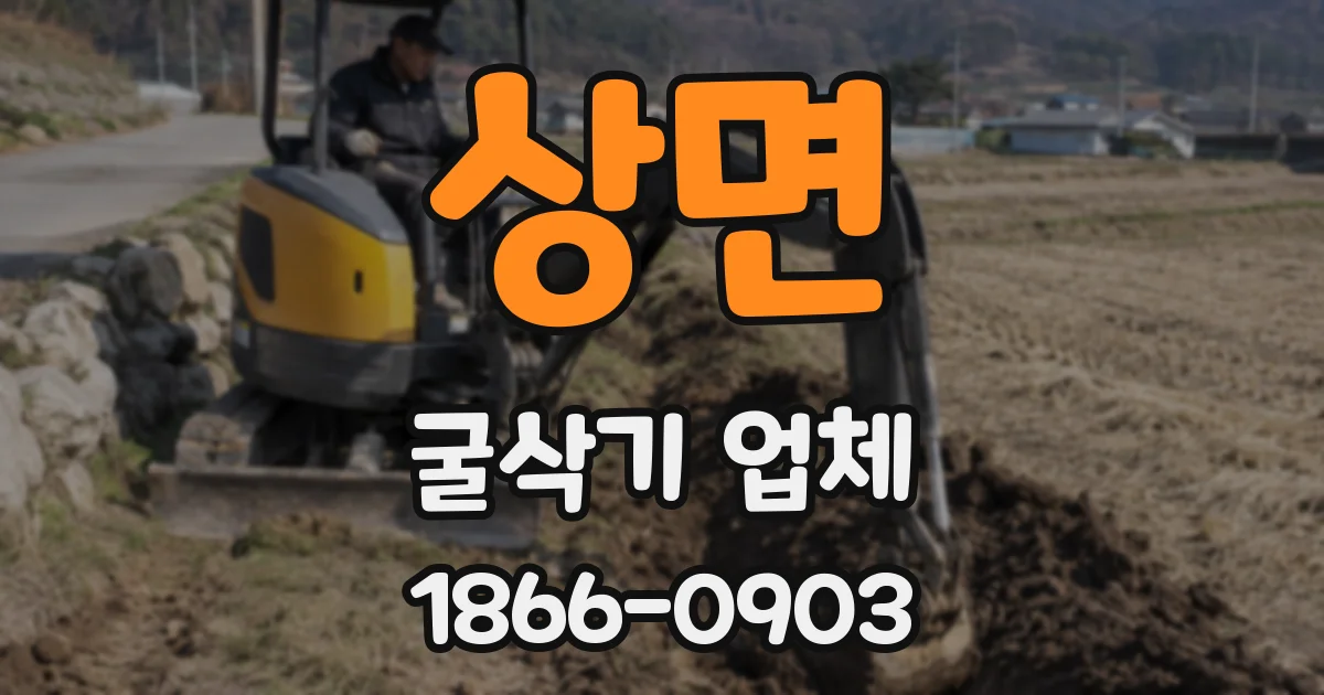 상면 굴삭기 업체