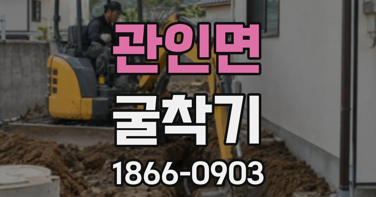 관인면 굴착기
