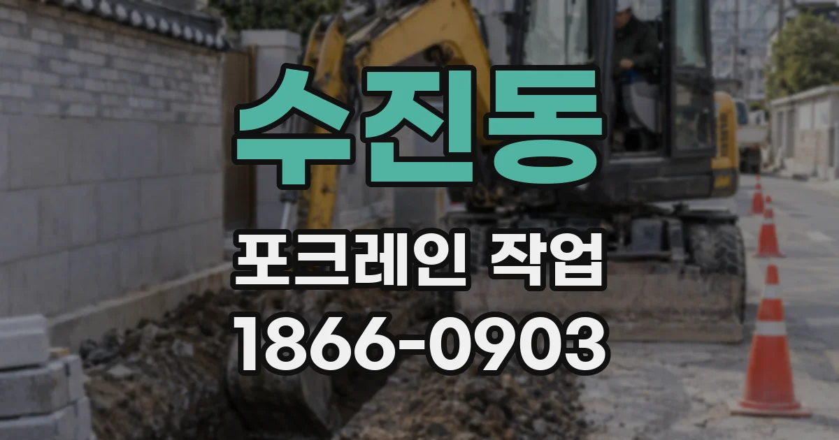 수진동 포크레인 작업