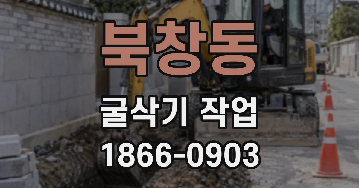 북창동 굴삭기 작업