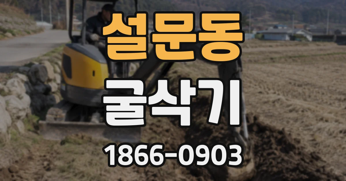 설문동 굴삭기