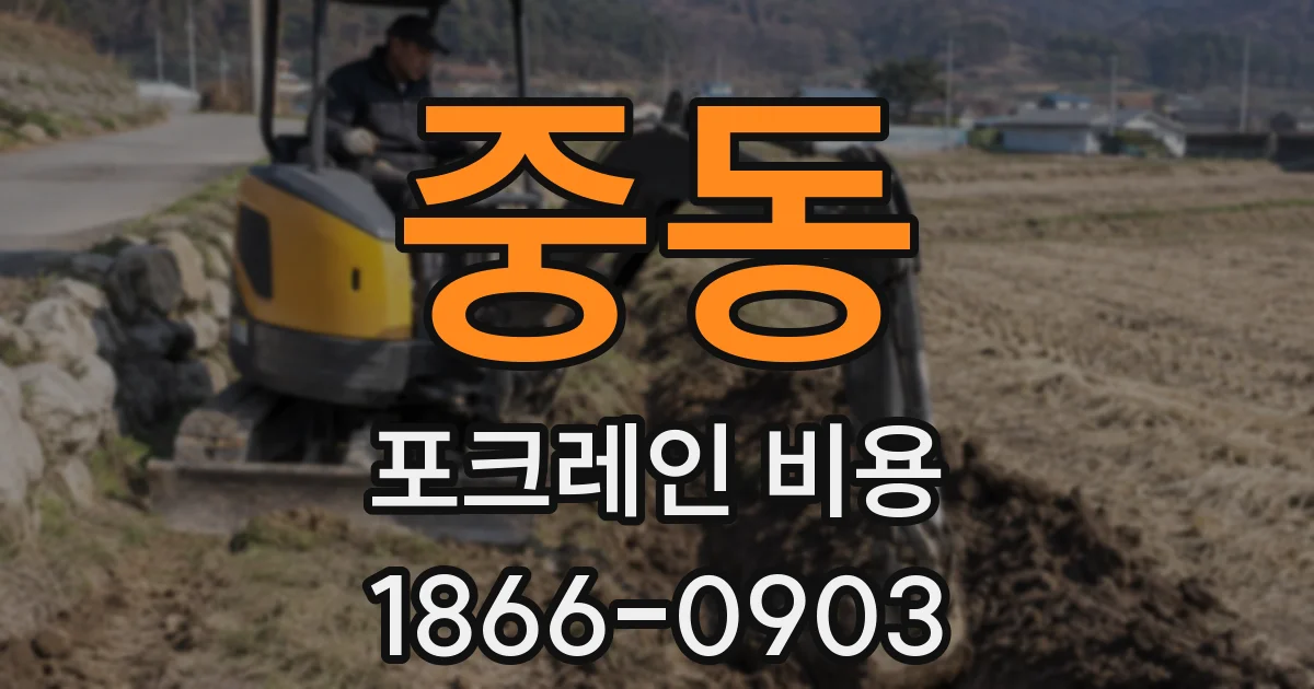 중동 포크레인 비용