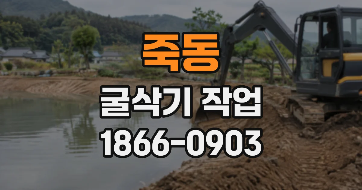 죽동 굴삭기작업