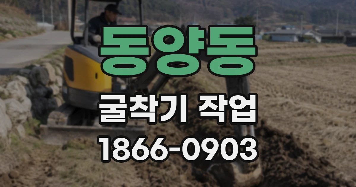 동양동 굴착기 작업