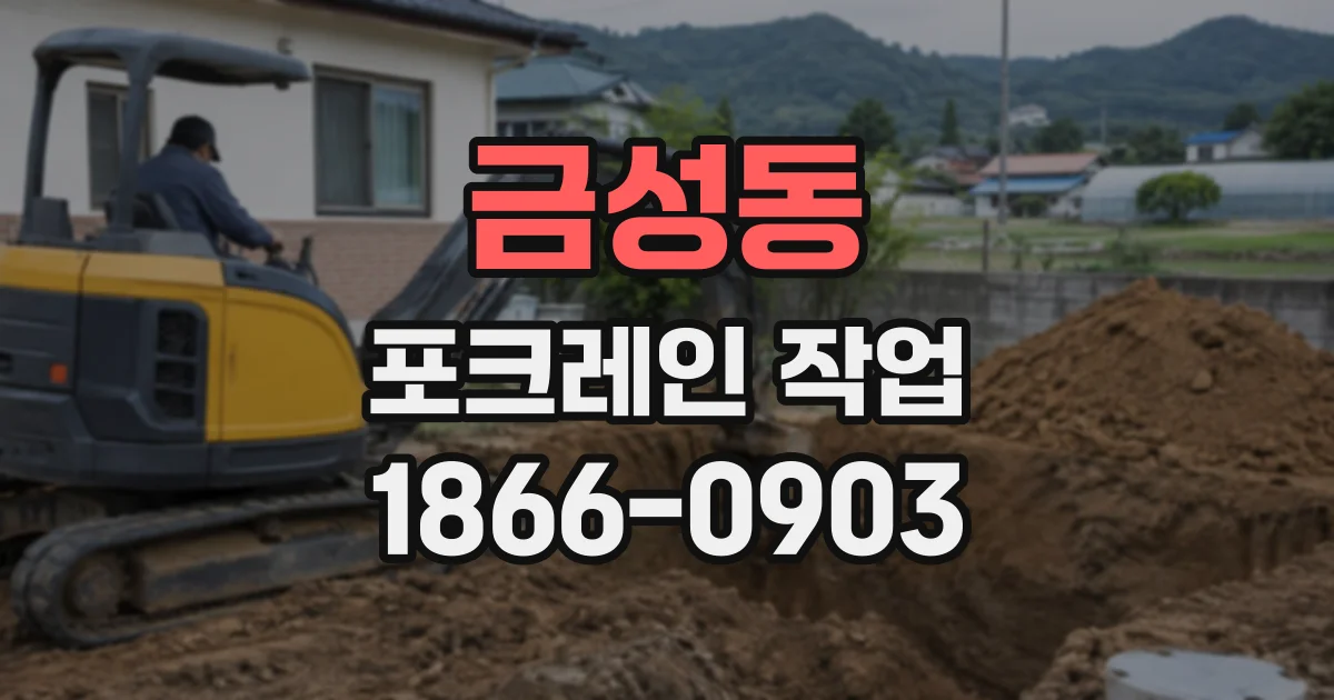 금성동 포크레인작업