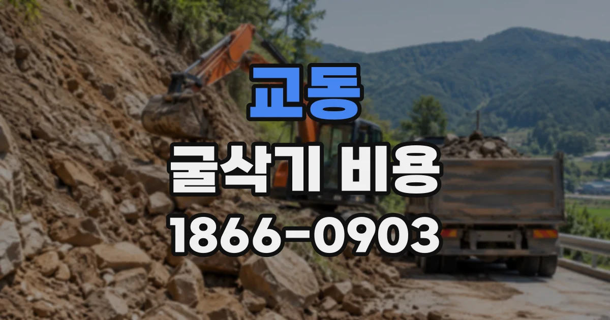 교동 굴삭기비용