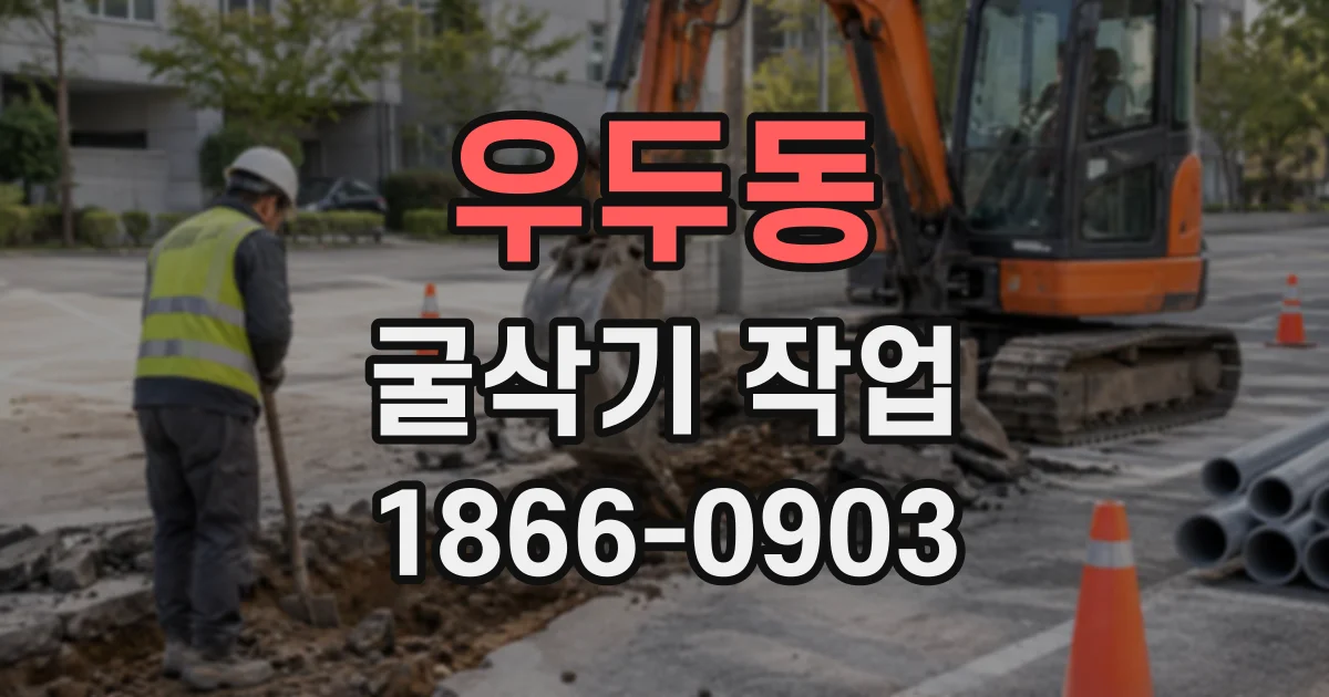 우두동 굴삭기작업