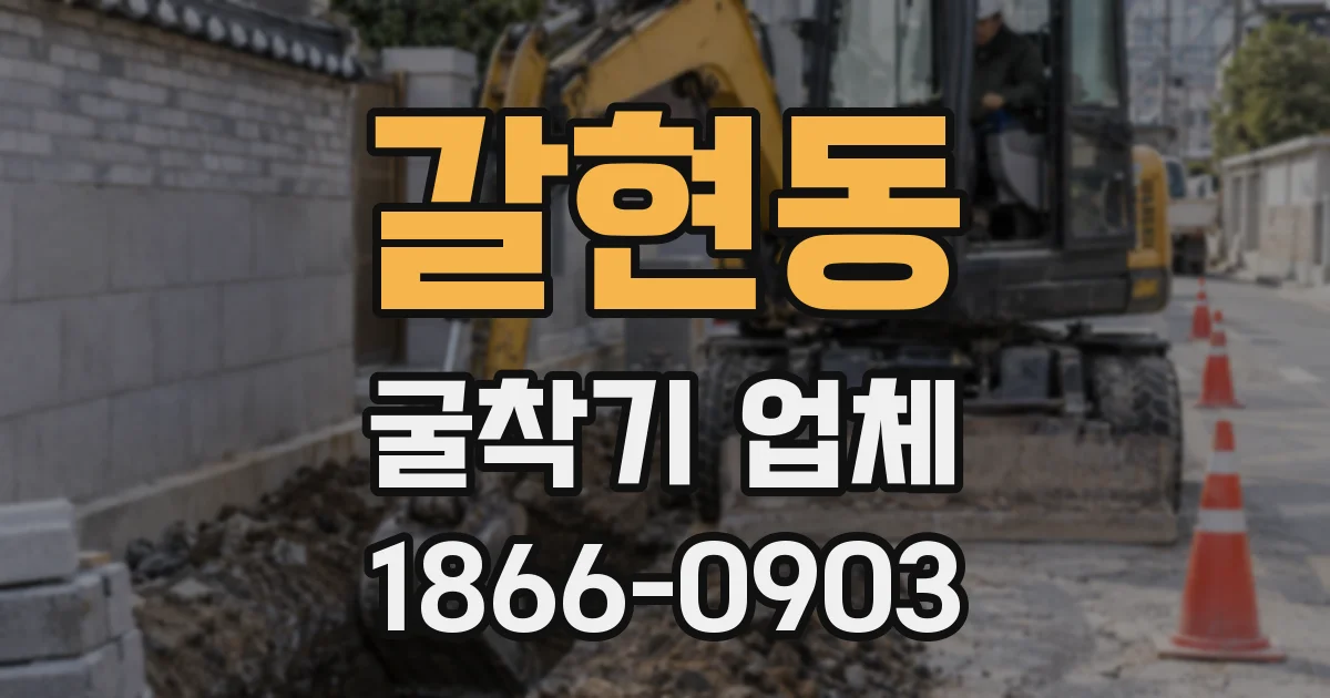 갈현동 굴착기 업체
