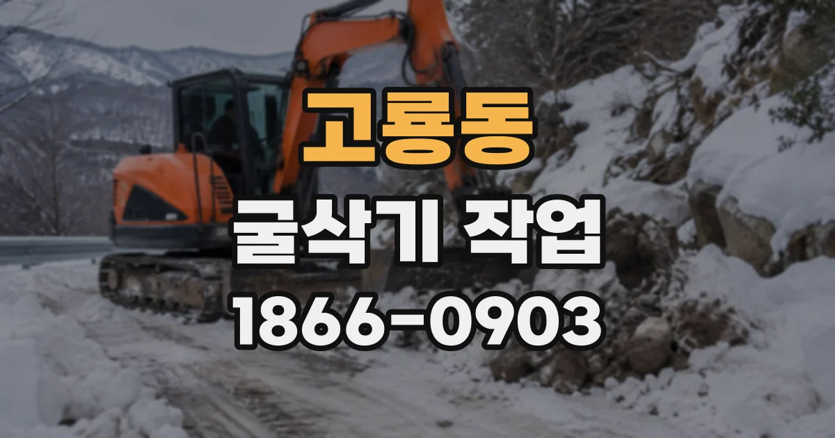 고룡동 굴삭기작업