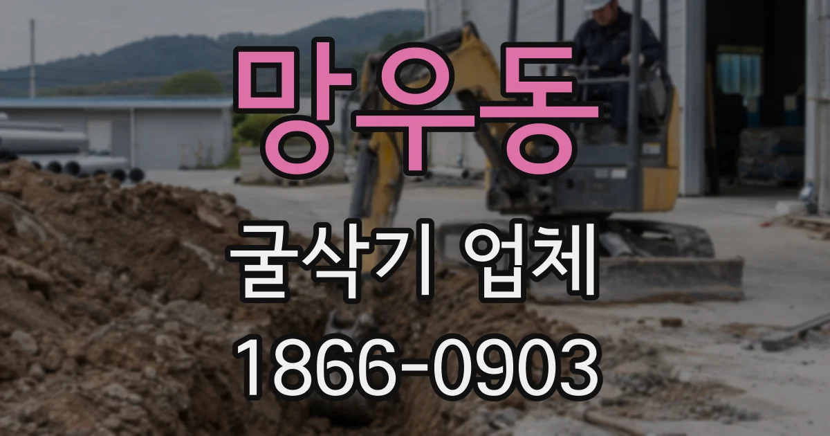 망우동 굴삭기 업체