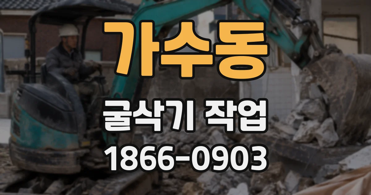 가수동 굴삭기 작업