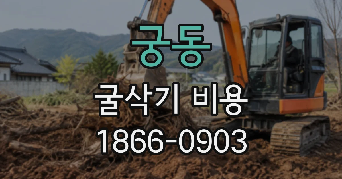 궁동 굴삭기비용