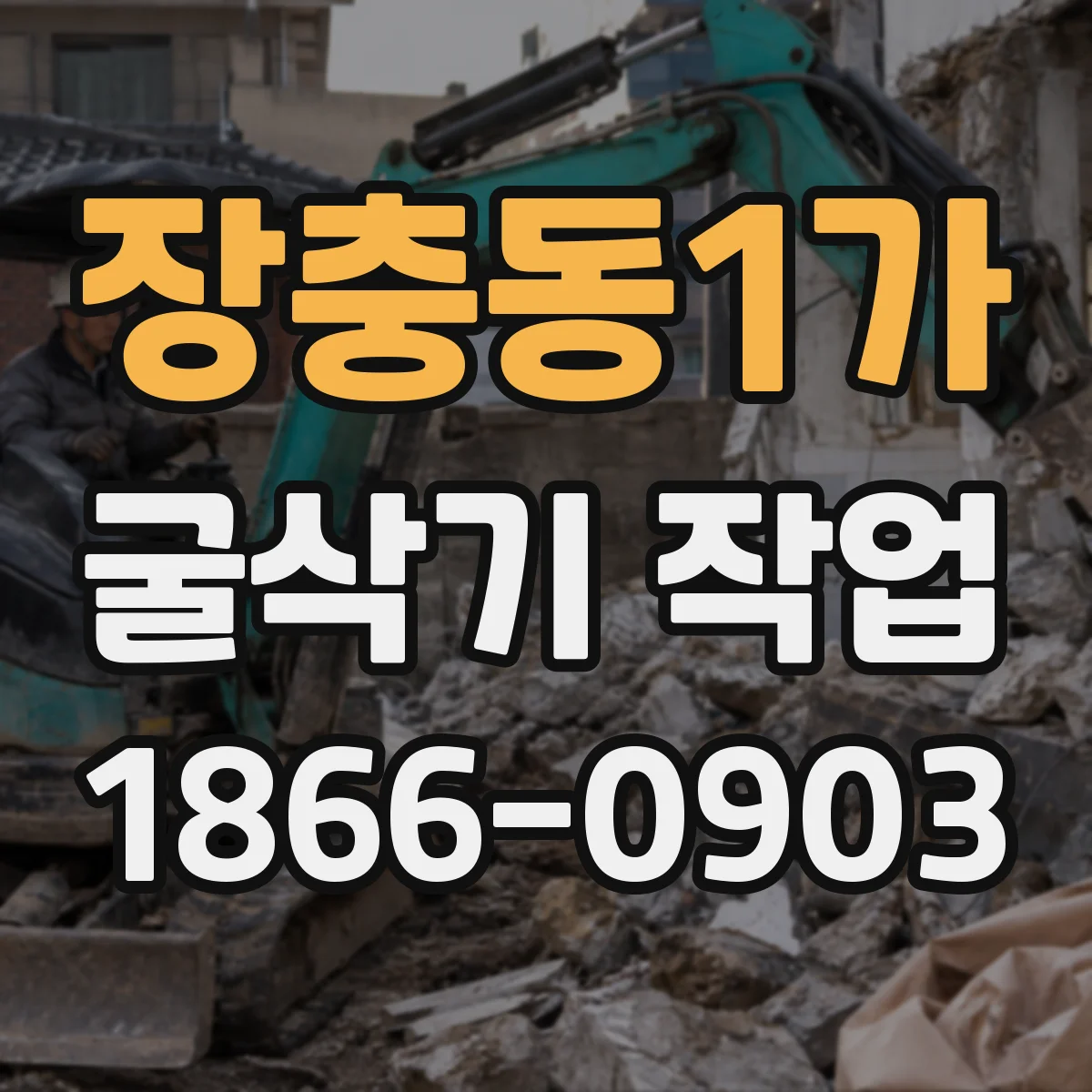 장충동1가 굴삭기 작업