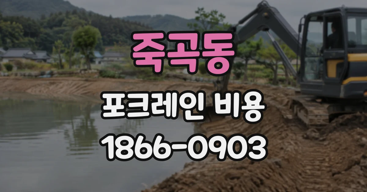 죽곡동 포크레인비용