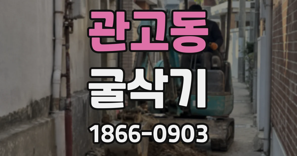 관고동 굴삭기