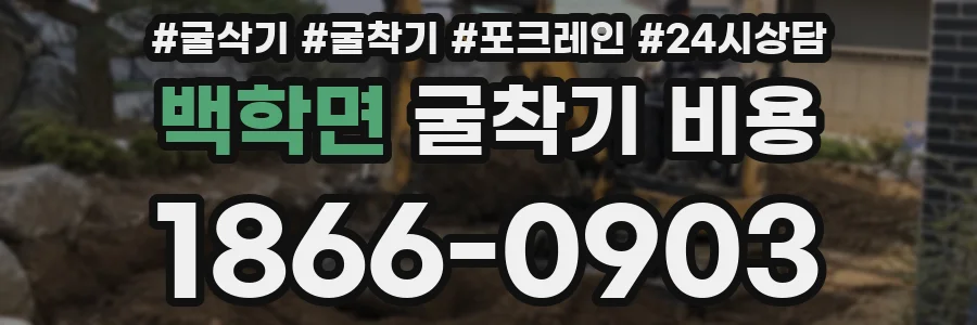 백학면 굴착기 비용