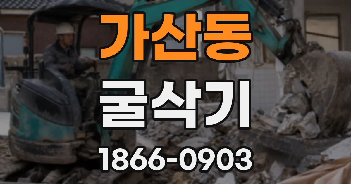 가산동 굴삭기