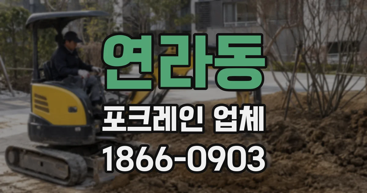 연라동 포크레인 업체