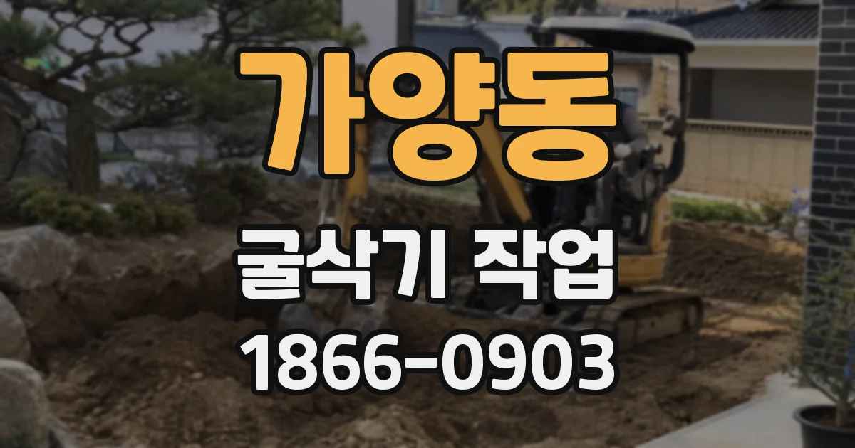 가양동 굴삭기 작업