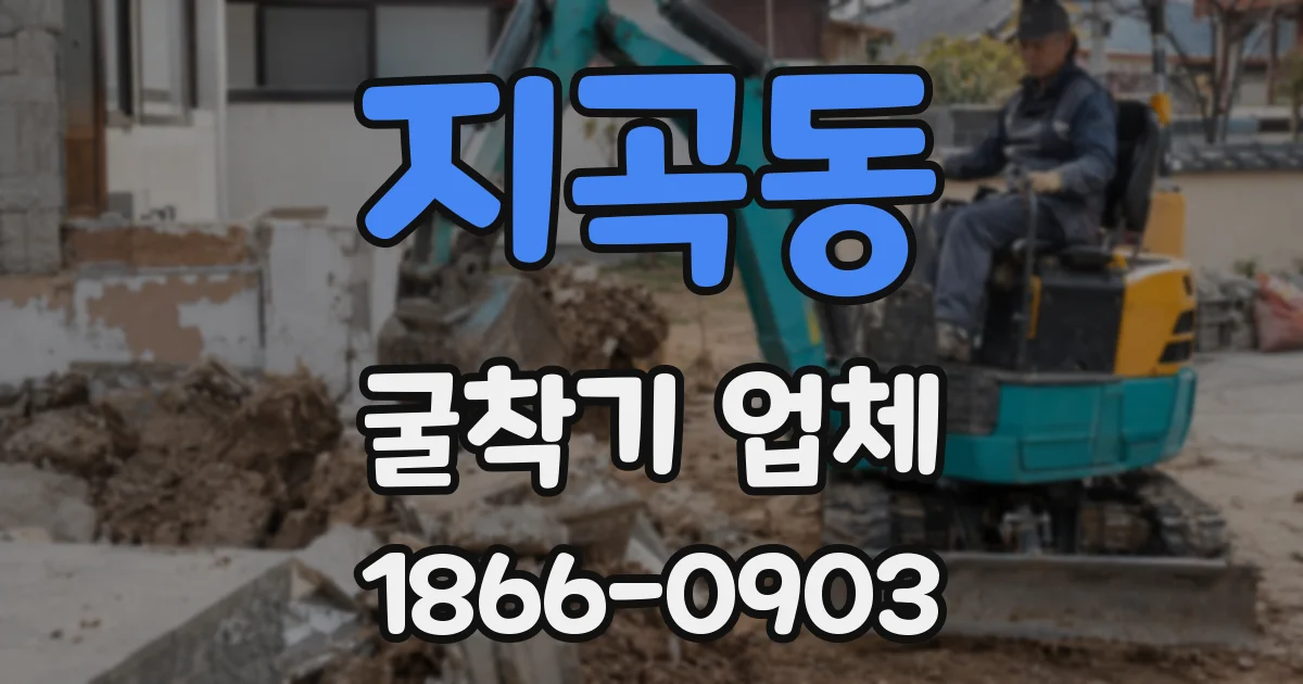 지곡동 굴착기 업체