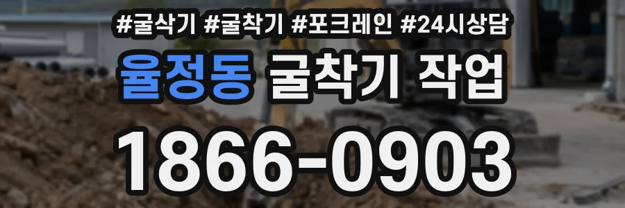 율정동 굴착기 작업