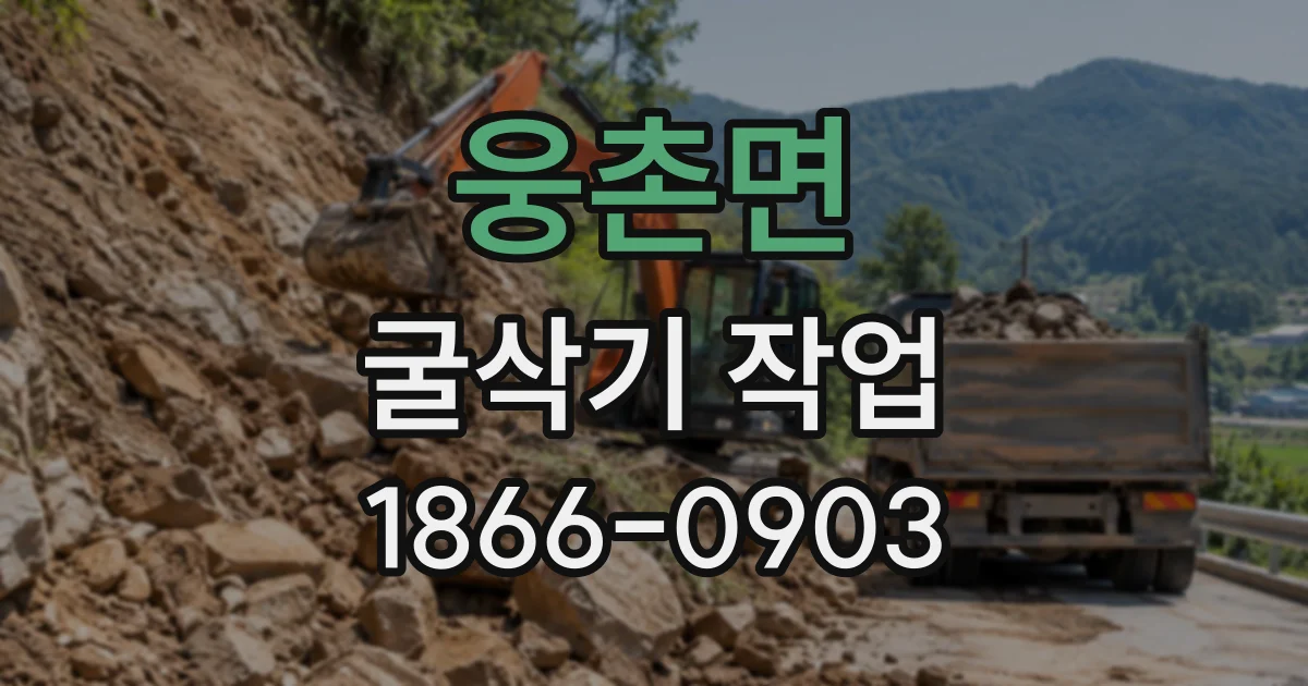 웅촌면 굴삭기작업