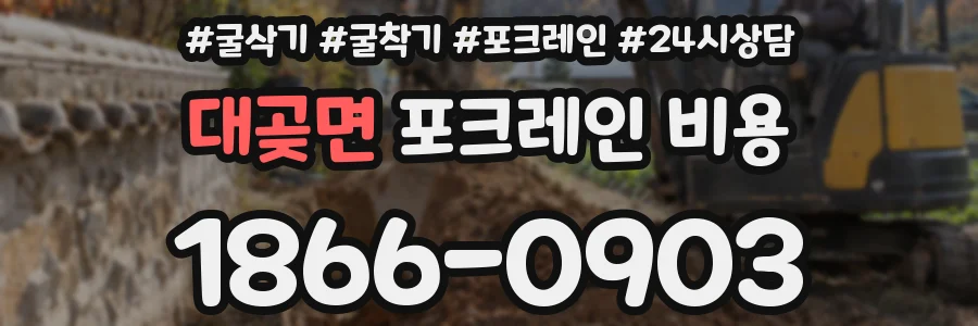 대곶면 포크레인 비용