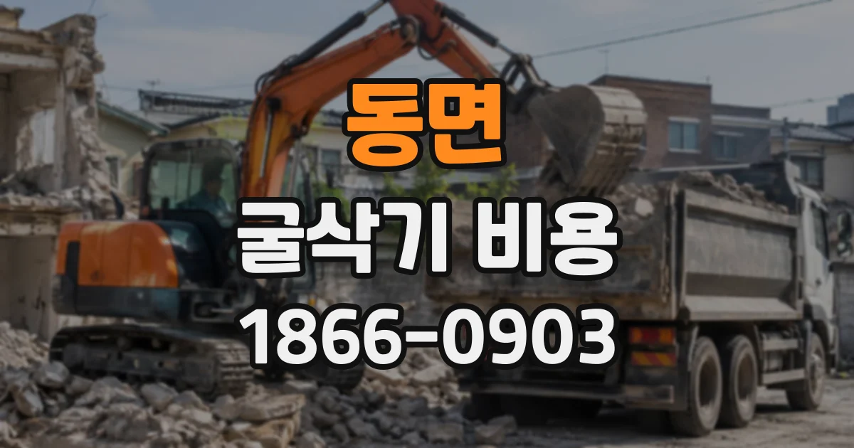 동면 굴삭기비용