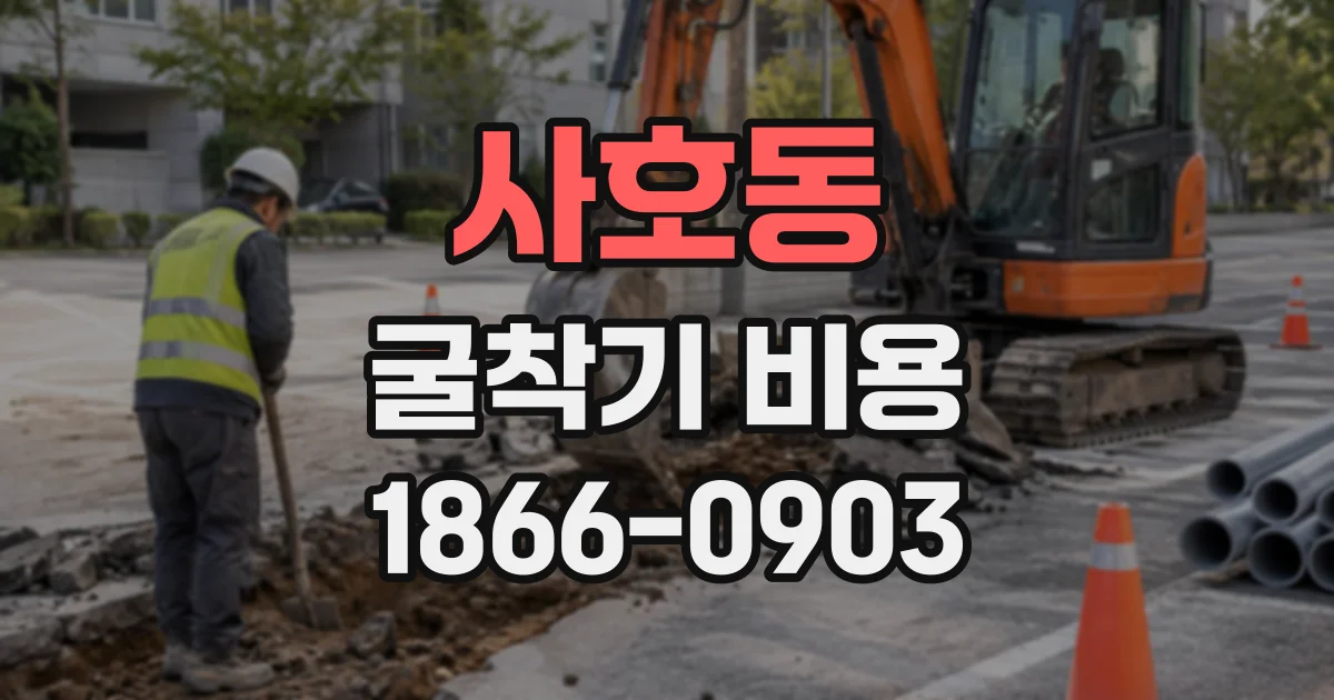 사호동 굴착기비용