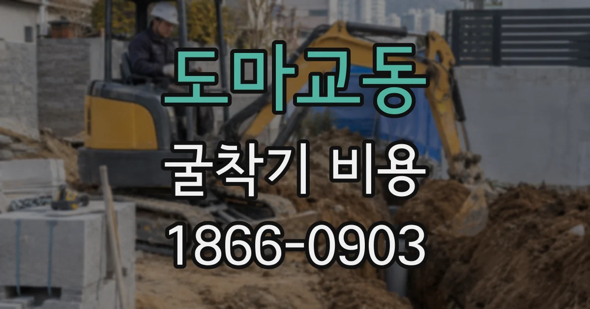 도마교동 굴착기 비용