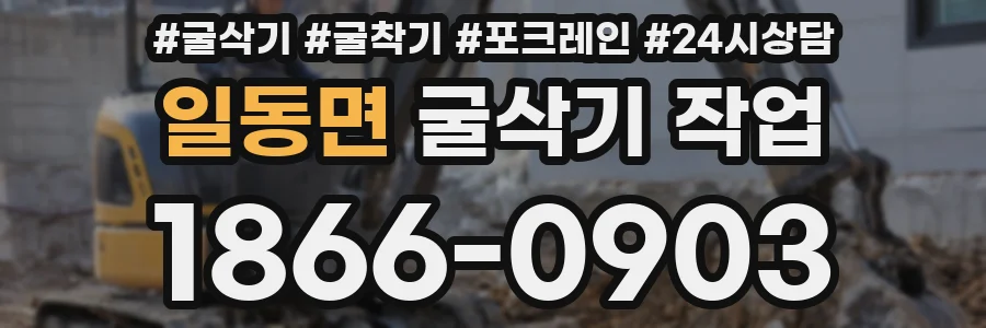 일동면 굴삭기 작업