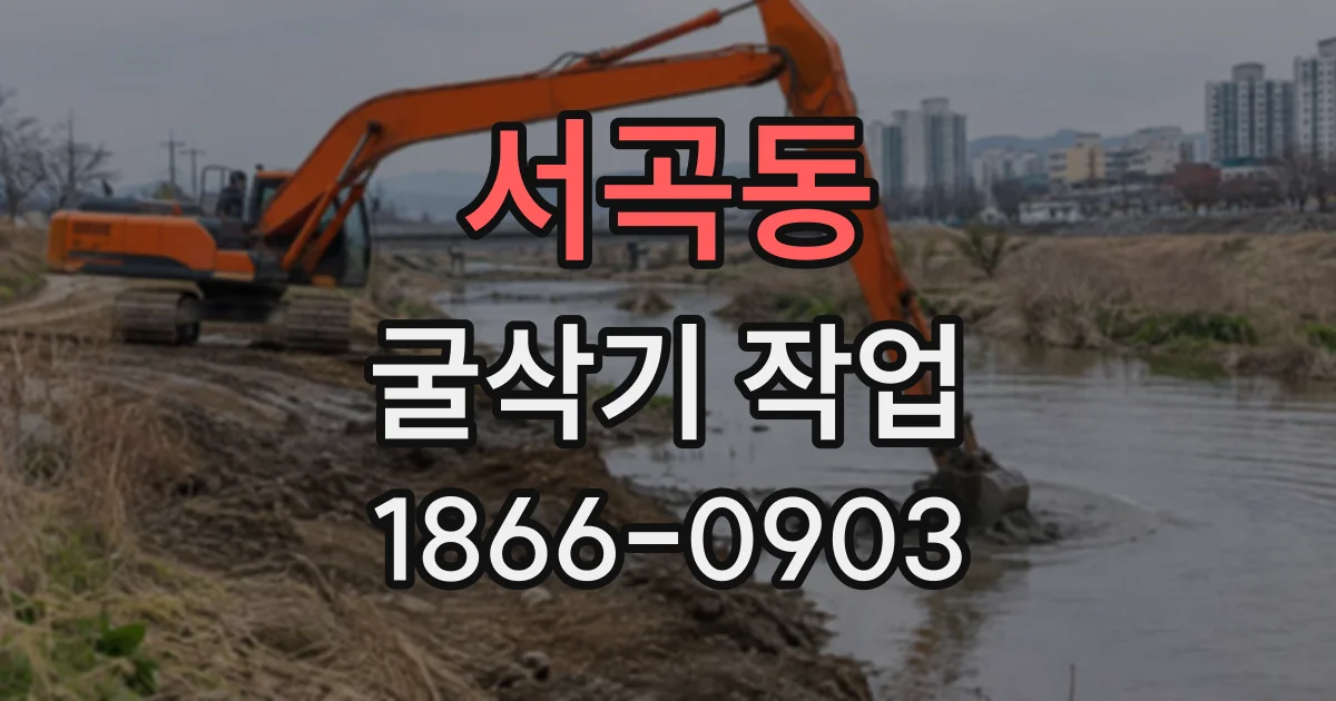서곡동 굴삭기작업
