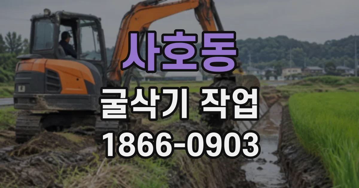 사호동 굴삭기작업