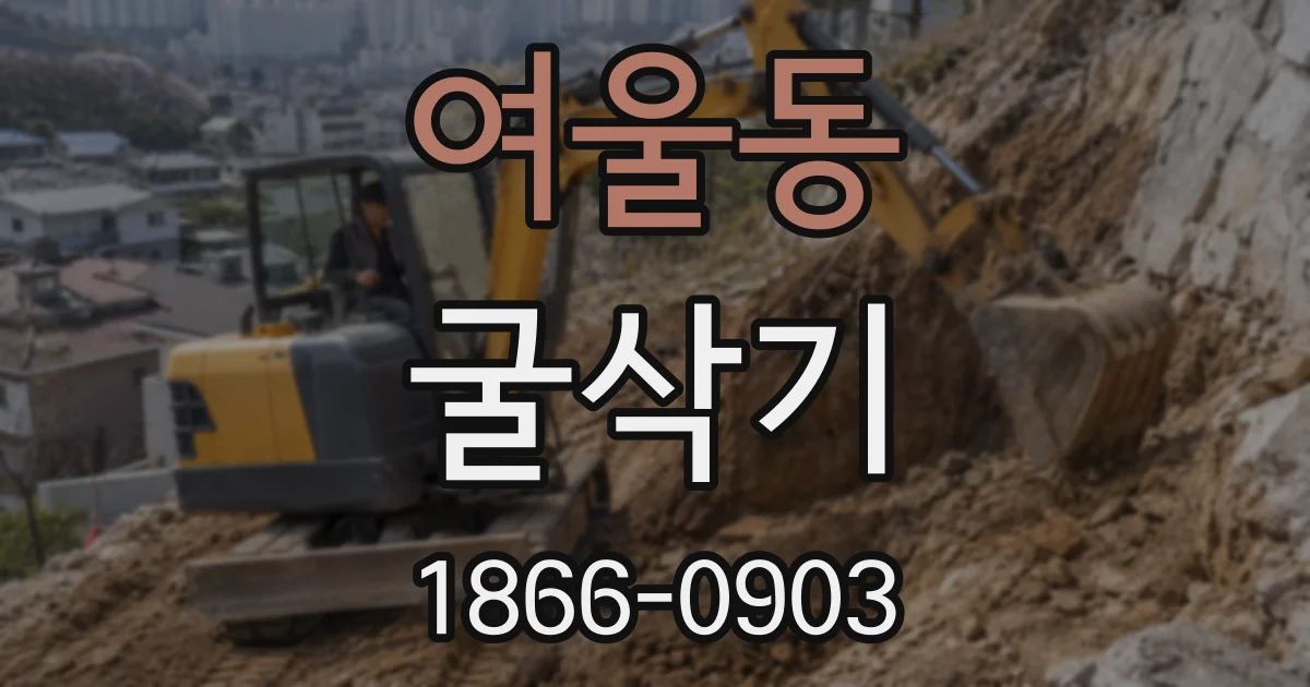 여울동 굴삭기